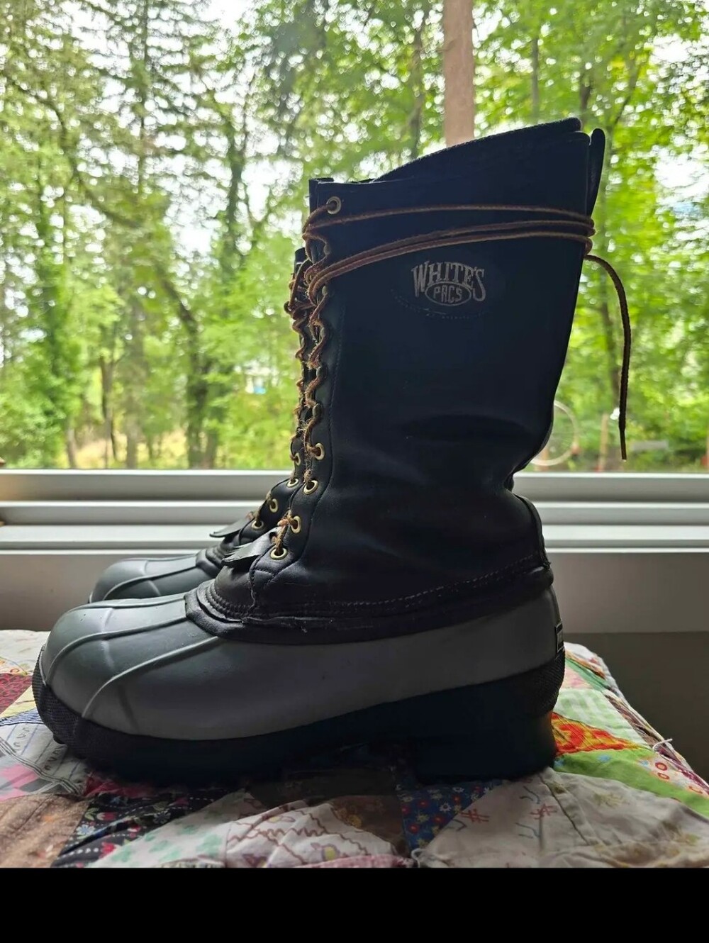 White's Boots Men's Snow PAC Insulated Winter Work Boots Black Gray Size 12